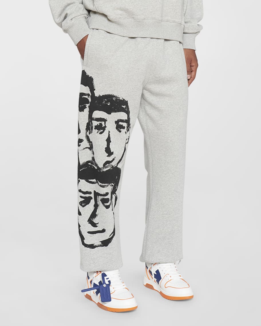 Grey graphic sweatpants hot sale