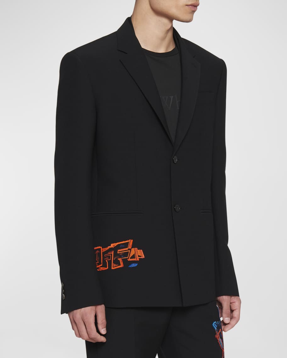 Off-White Black Pin-Buckle Blazer