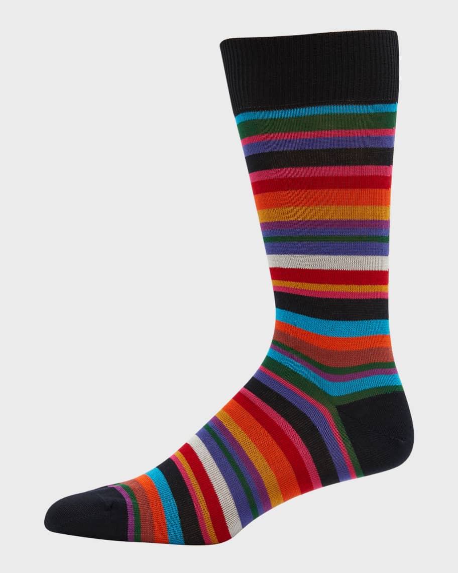 Paul Smith Men's Aldgate Stripe Crew Socks Neiman Marcus