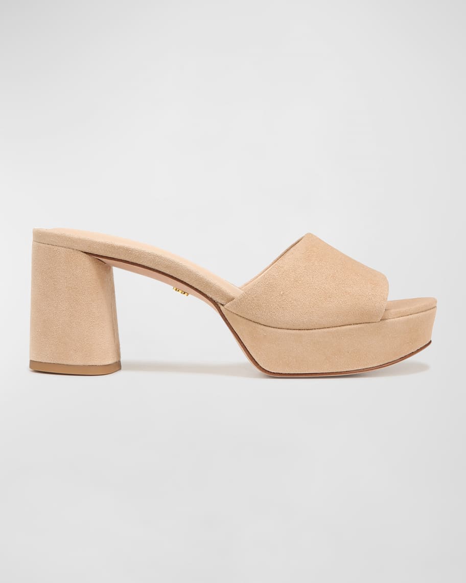 Veronica Beard Daliplatlow Suede Mule Sandals | Neiman Marcus