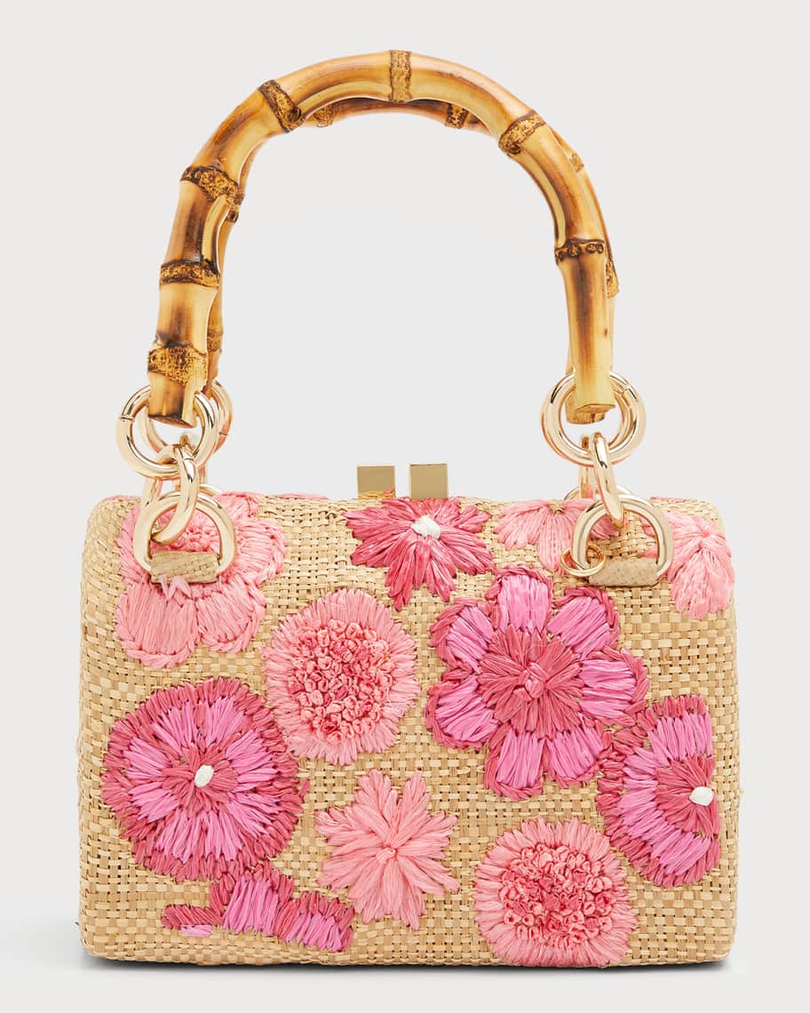 Small Dior Caro Bag Multicolor Satin Embroidered with Mirrors