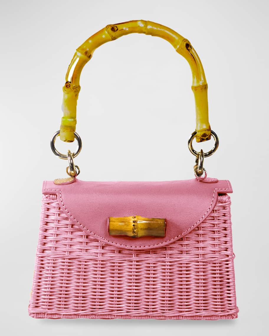 Serpui Marie Wicker Heart Bag