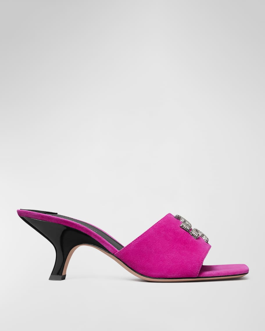 Tory Burch Eleanor Pave Mule Sandals | Neiman Marcus