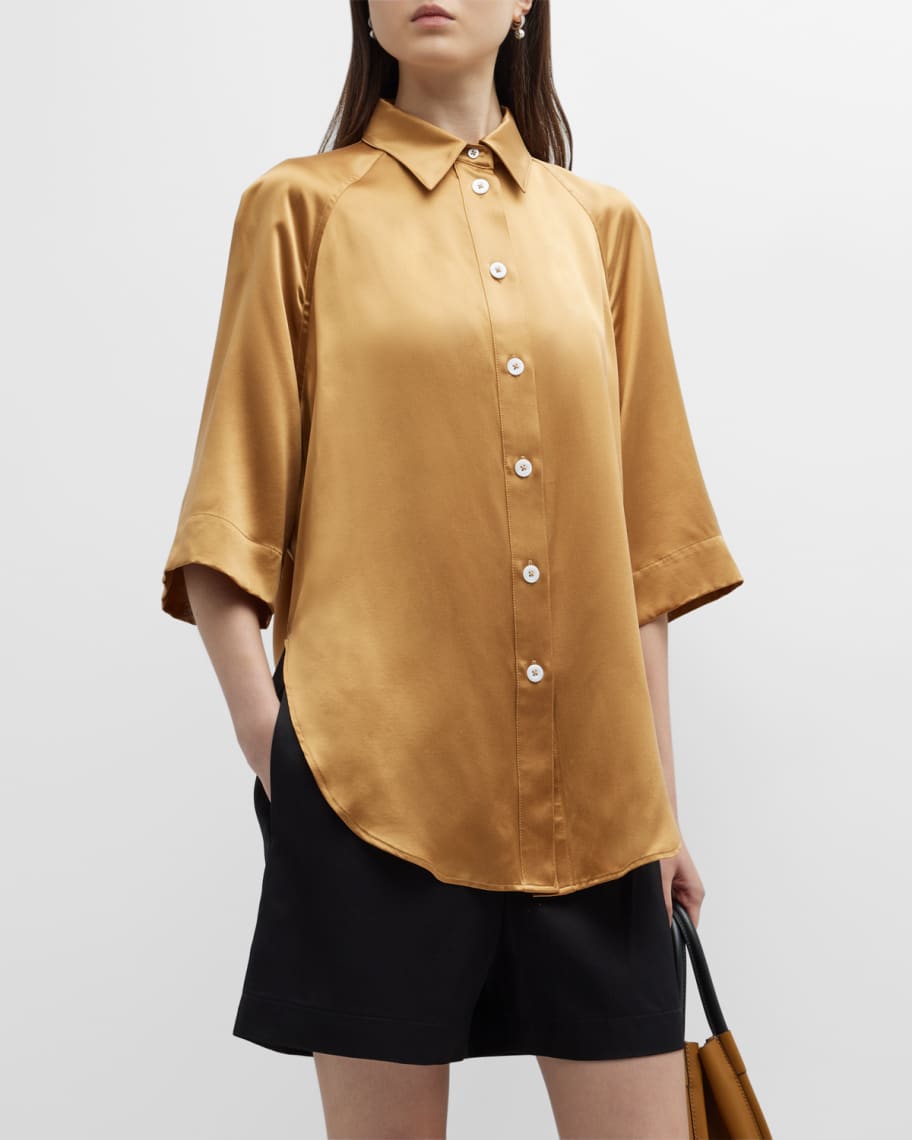 Louis Vuitton Lana Wool Creme Brown Womens Striped Short Blouse