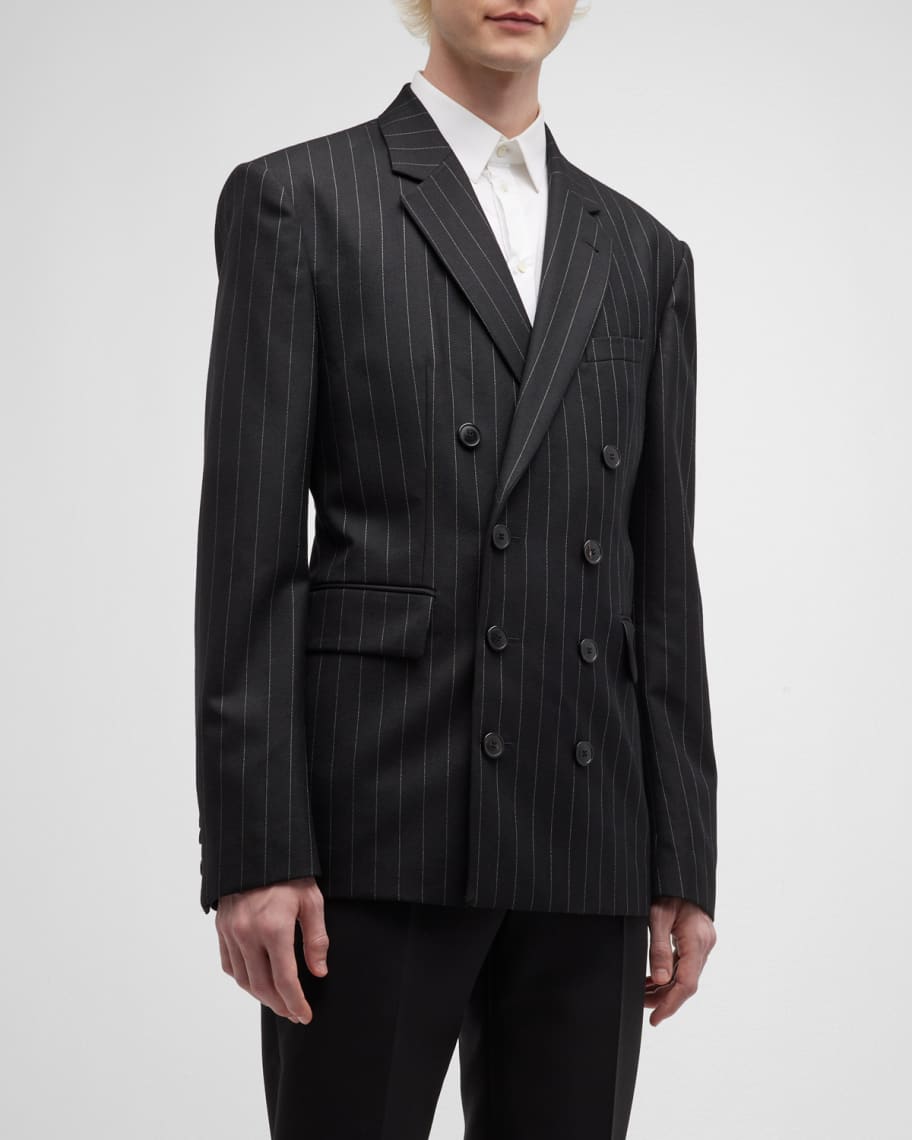DRIES VAN NOTEN ダブルストライプスーツ Dries Van Noten Men's Baltan Pinstripe Double-Breasted Jacket