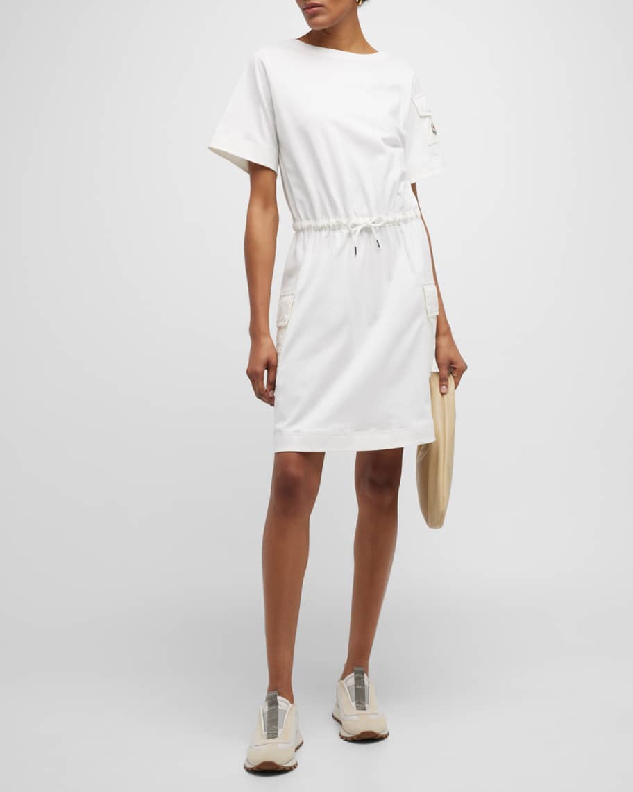 Moncler T-Shirt Dress with Drawstring Waist | Neiman Marcus