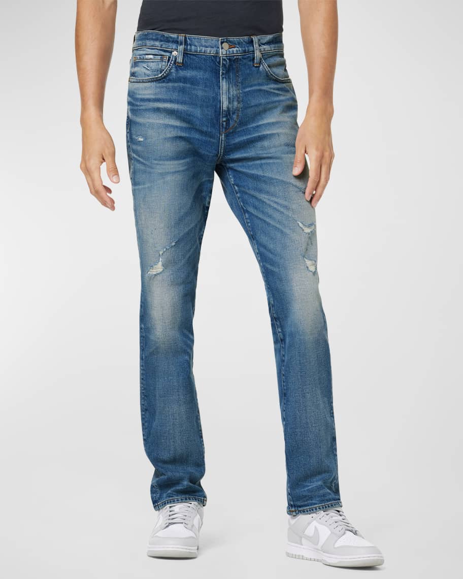 Joe's Jeans Men's Rhys Distressed Athletic Slim-Fit Jeans | Neiman Marcus