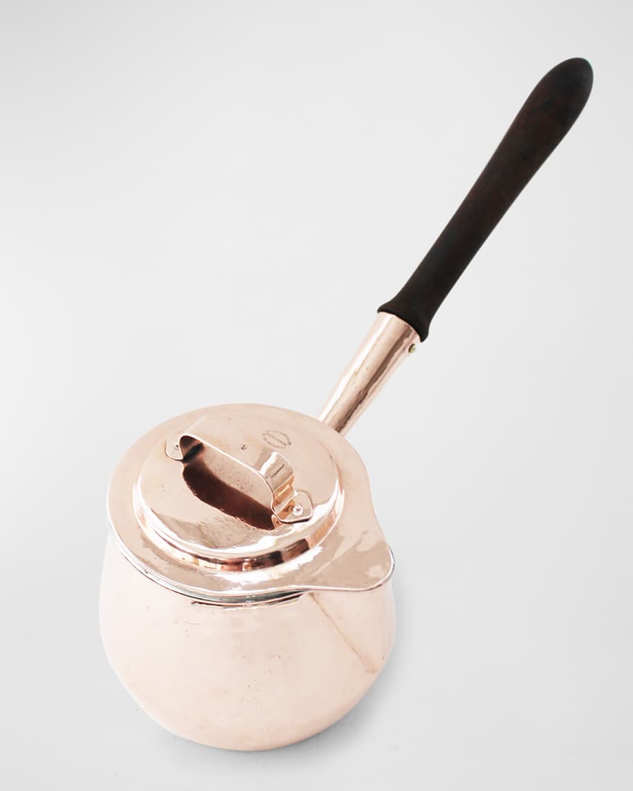 Coppermill Kitchen Antique English Pot Bellied Saucepan With Makers Mark, C.1850 Neiman Marcus