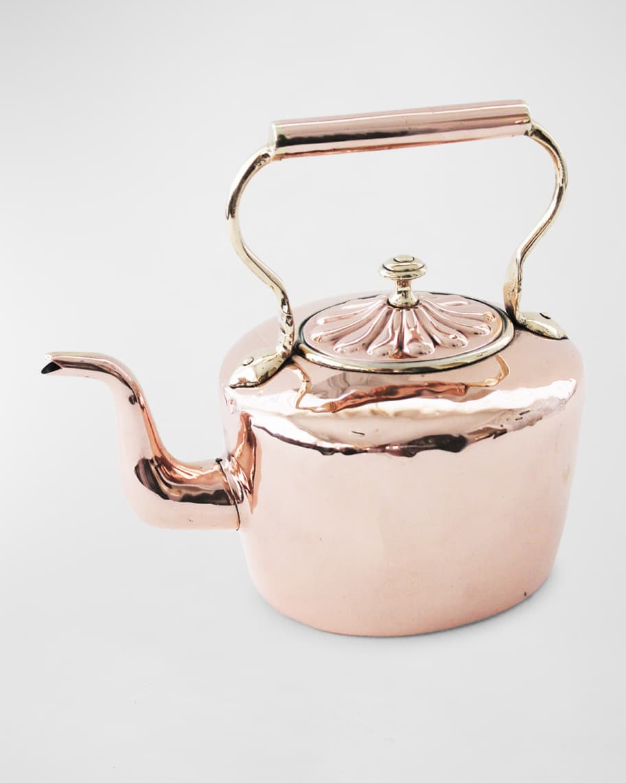 Coppermill Kitchen Small English Tea Kettle W/ Fancy Embossed Lid, C
