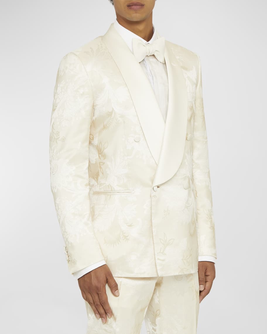 Brioni Men s Tonal Floral Dinner Jacket Neiman Marcus
