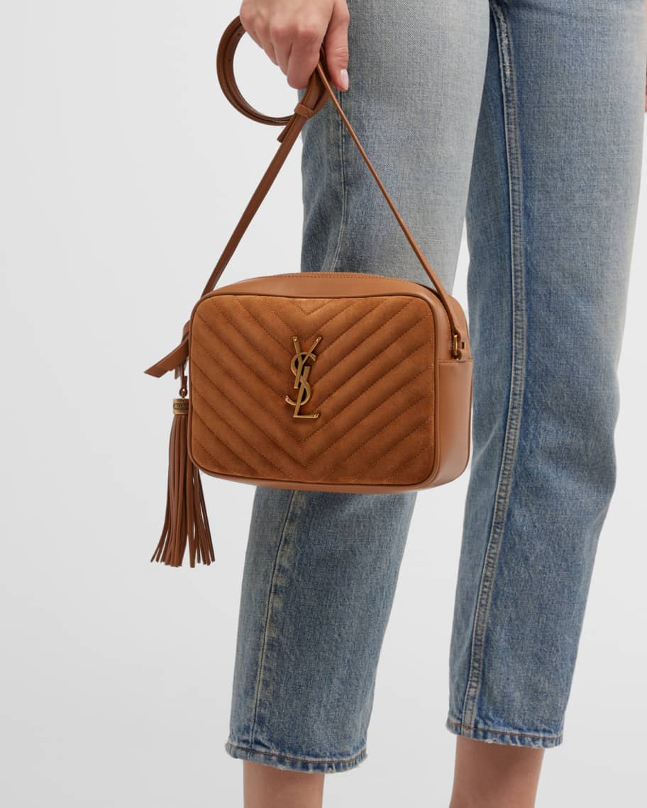 Image 3 of 6: Lou YSL Suede Camera Crossbody Bag