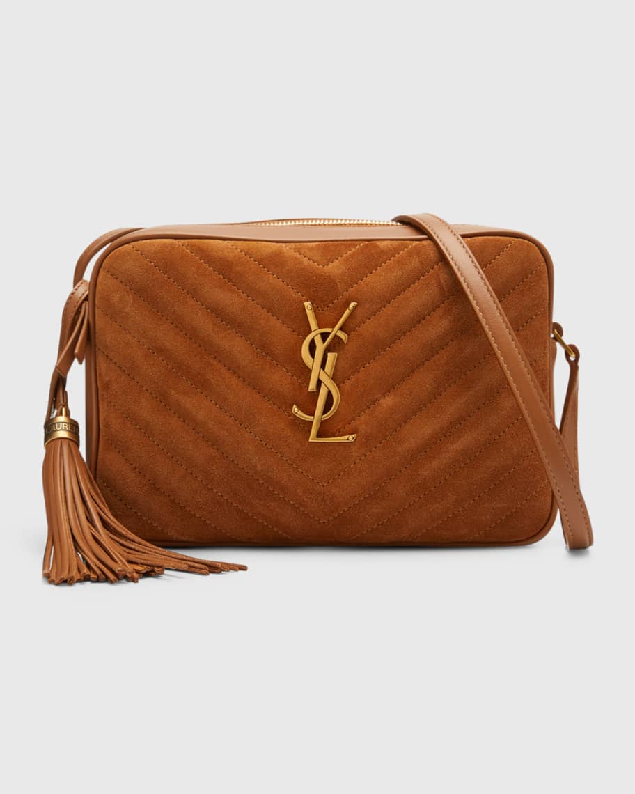 Saint Laurent YSL King Palm Suede Monogram Black Camera Bag 568608 – Queen  Bee of Beverly Hills