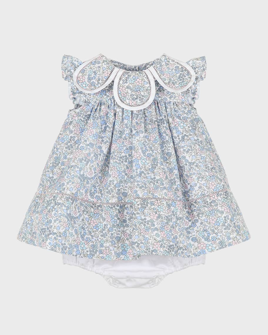 Luli & Me Gabby Girls Grace Sleeveless Dress with Belt - Blue