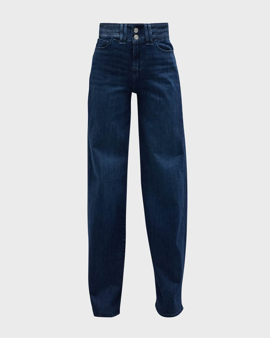 Loewe Pixel Wide-leg Mid-rise Jeans in Blue