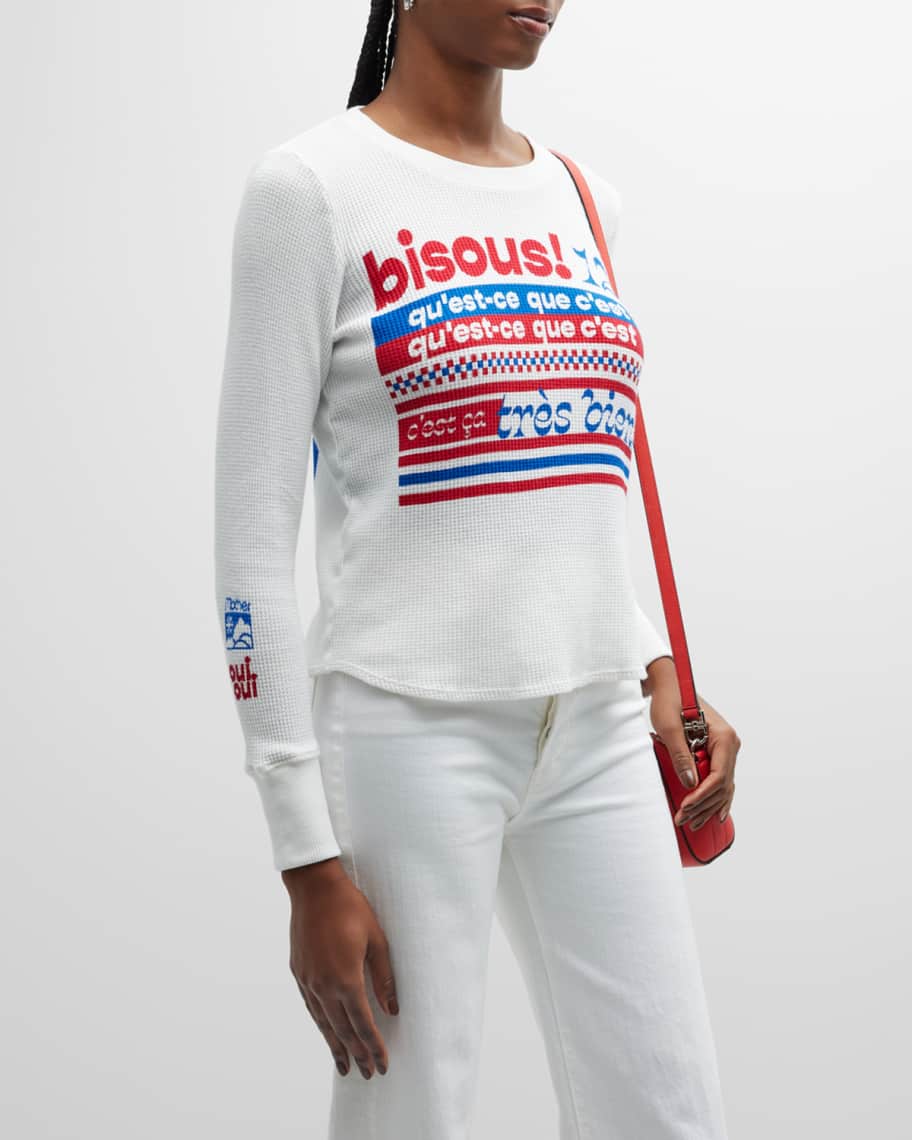 MOTHER Itty Bitty Goodie Good Graphic Cropped Tee | Neiman Marcus