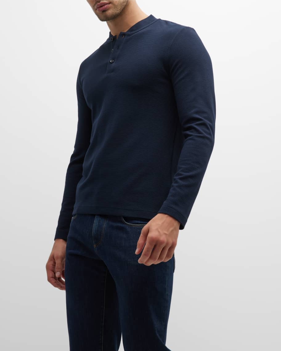 BOSS Men's Pal 21 Striped Henley Shirt Neiman Marcus