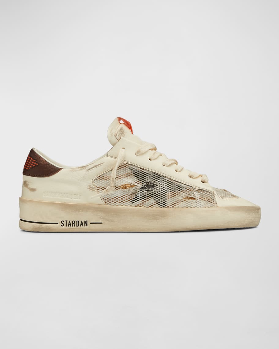 Golden Goose Men's Stardan Leather Low-Top Sneakers | Neiman