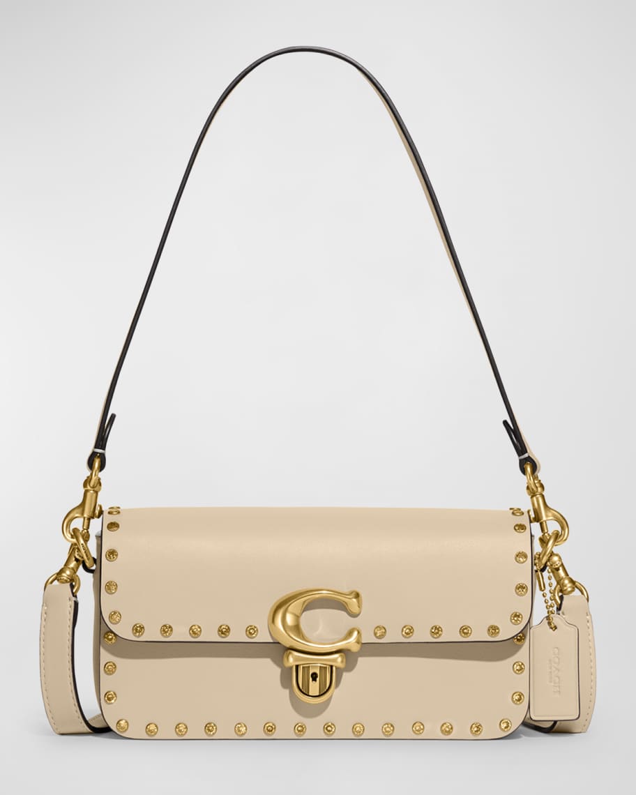 Coach Studio Crystal Rivets Shoulder Bag Neiman Marcus