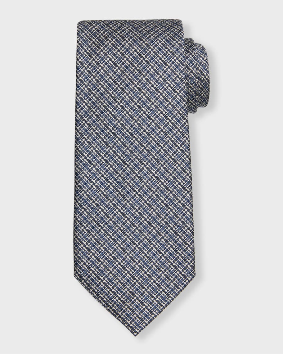 TOM FORD Men's Cross-Stitch Silk Tie | Neiman Marcus