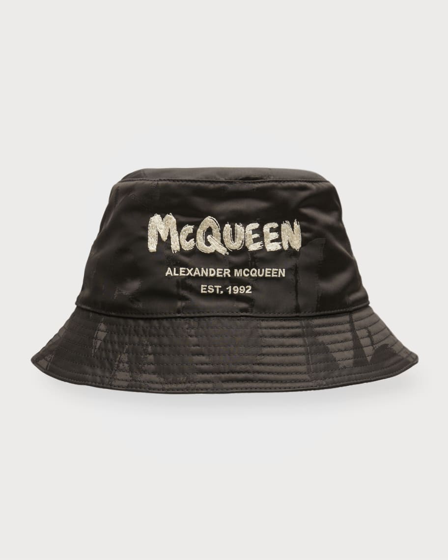 Alexander McQueen Men's Embroidered Graffiti Logo Bucket Hat | Neiman ...