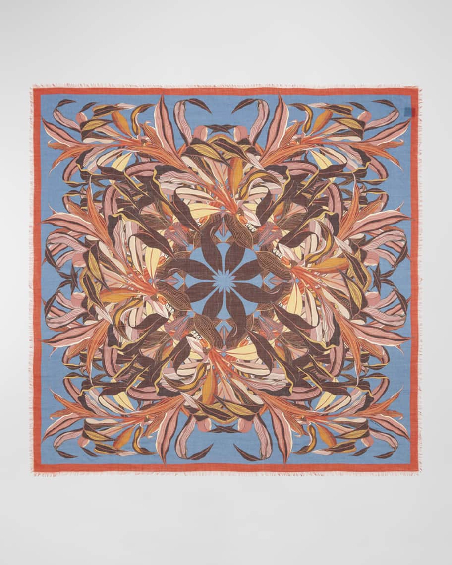 Image 1 of 2: Astrid Cashmere-Silk Square Scarf
