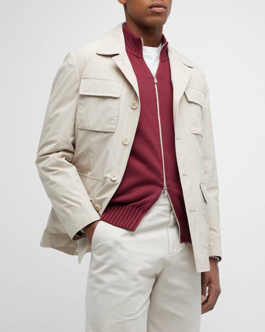 Brunello Cucinelli Men's Field Jacket with Removable Lining