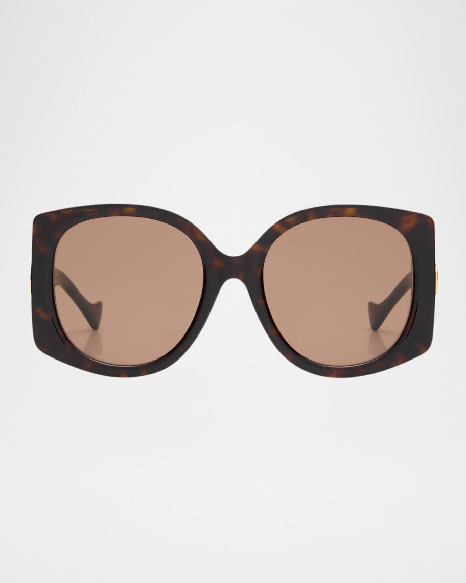 Gucci Raised Interlocking GG Acetate Butterfly Sunglasses  display picture 2