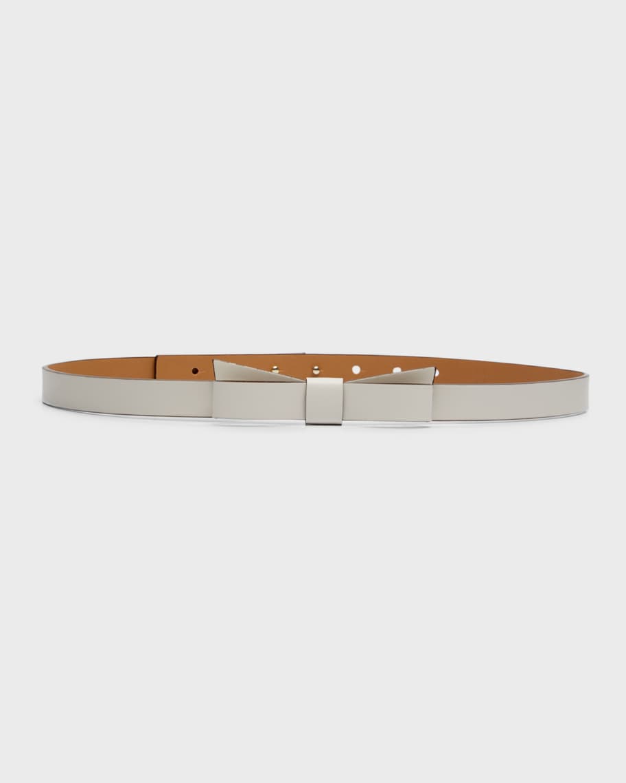 kate spade new york bow skinny leather belt | Neiman Marcus