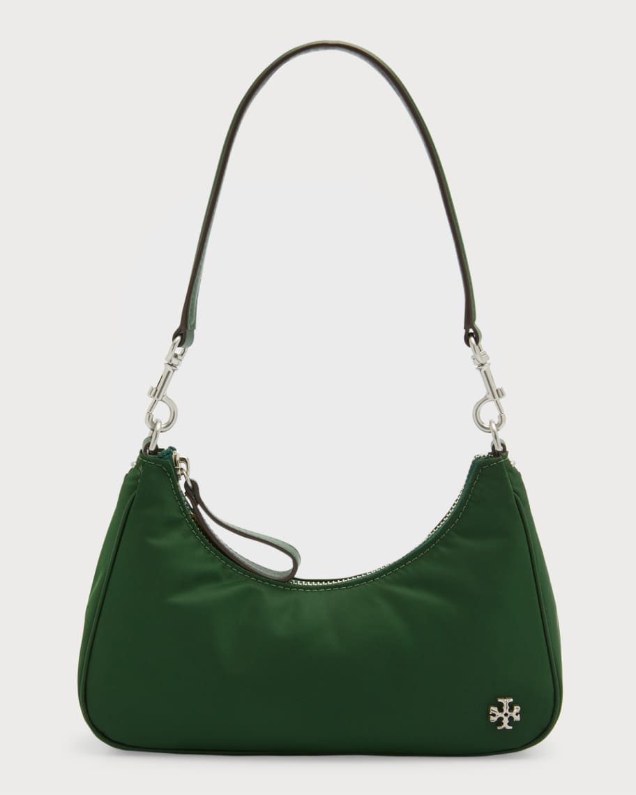 Tory Burch Green Multi Soft Fleming Tweed Convertible Shoulder Bag