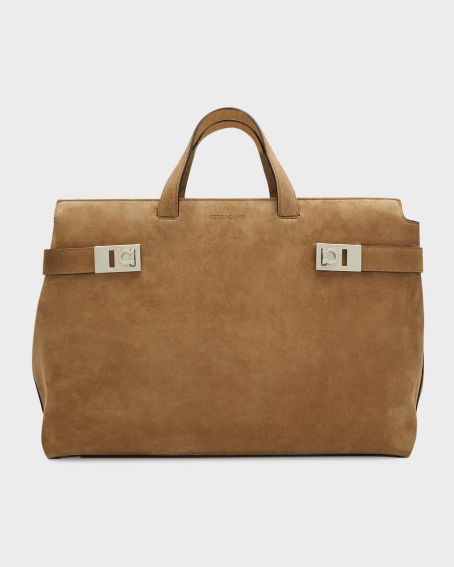 Ferragamo suede bag discount