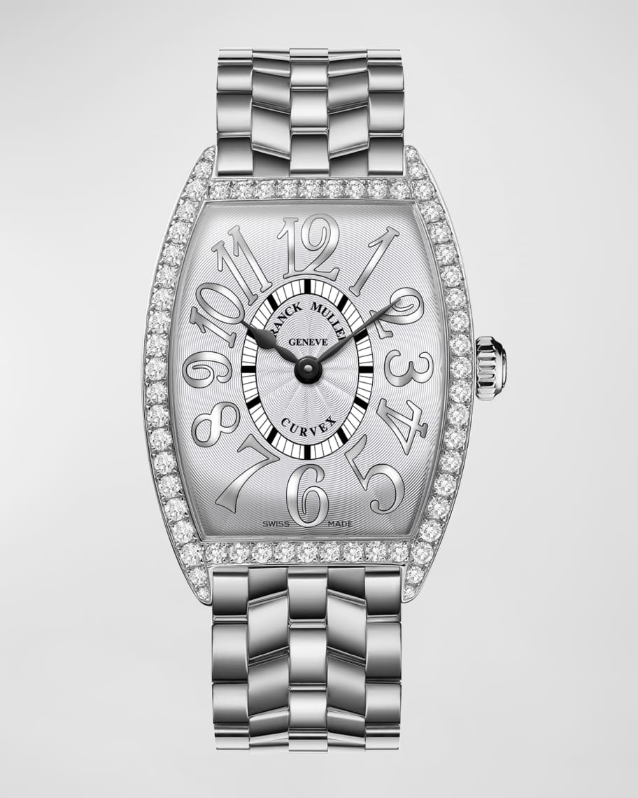 sh3191 フランクミュラーFranck Muller Curvex 腕時計 Franck Muller Stainless Steel Cintree Curvex Diamond Watch with