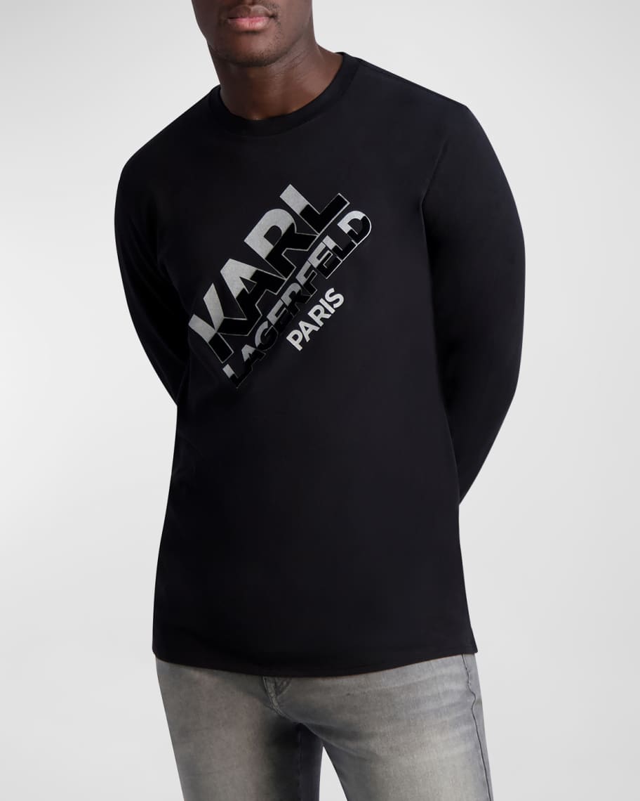 Karl Lagerfeld Tshirt All Over Logo Grey main image 1