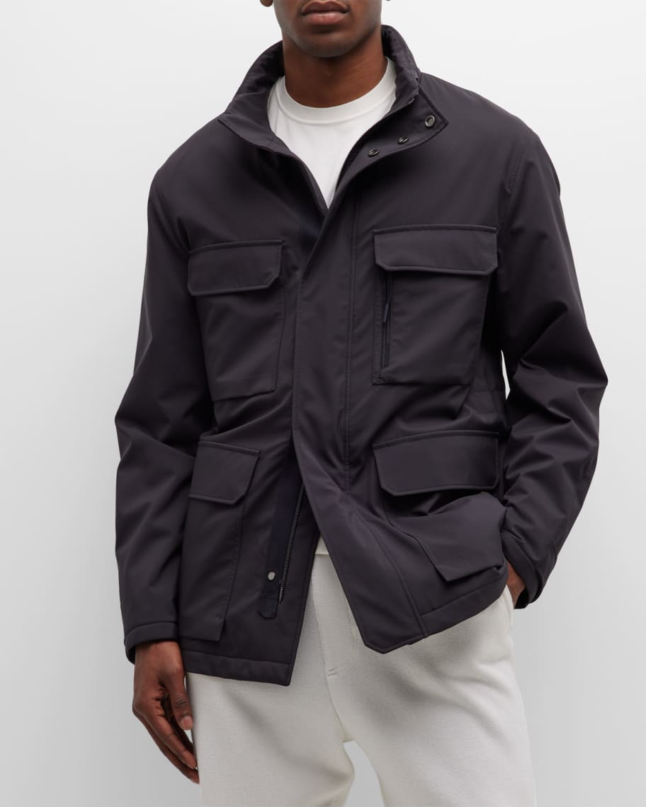 ZEGNA Men's Stand-Collar Field Jacket | Neiman Marcus