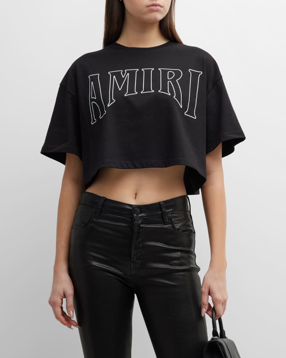 Men's T-shirt With Rubberized Logo Print by Amiri