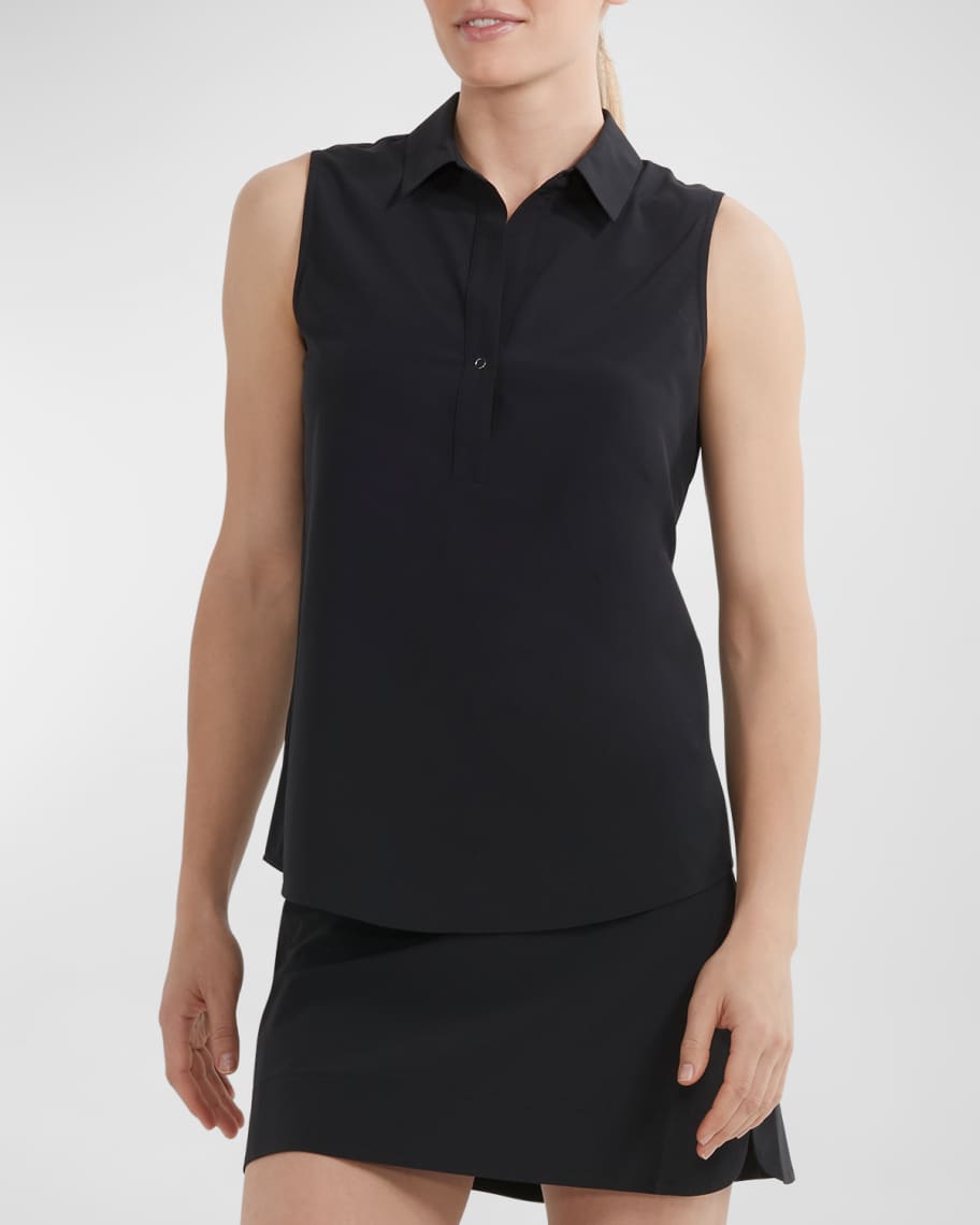 NIC+ZOE Womens Black Stretch Moisture Wicking Ruched Wrinkle-resistance Sleeveless V Neck Above The Knee Sheath Dress