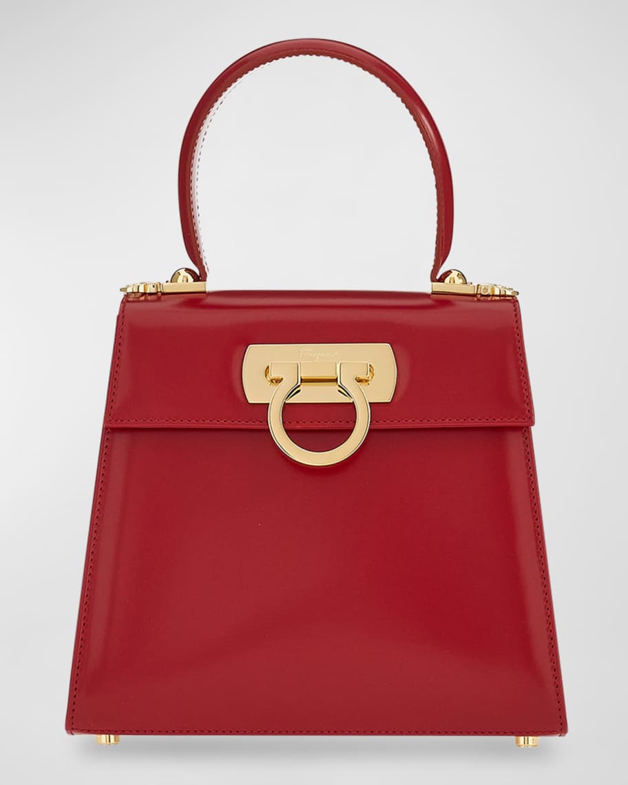 Ferragamo Iconic Gancini Top Handle Bag Neiman Marcus
