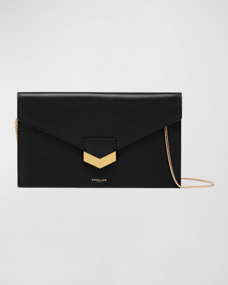 DeMellier London Envelope Metallic Clutch Bag | Neiman Marcus