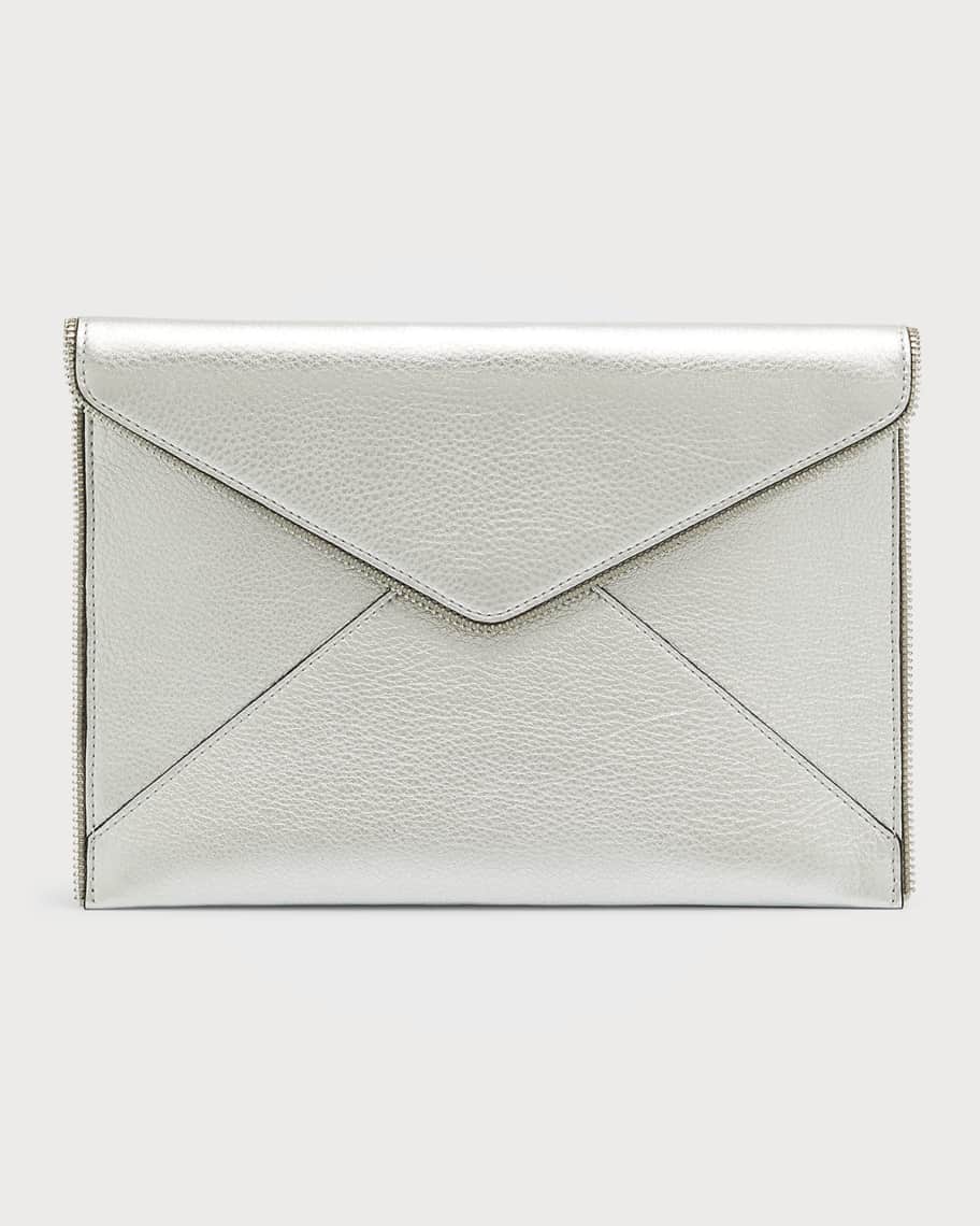 Rebecca Minkoff Leo Envelope Flap Metallic Clutch Bag Neiman Marcus
