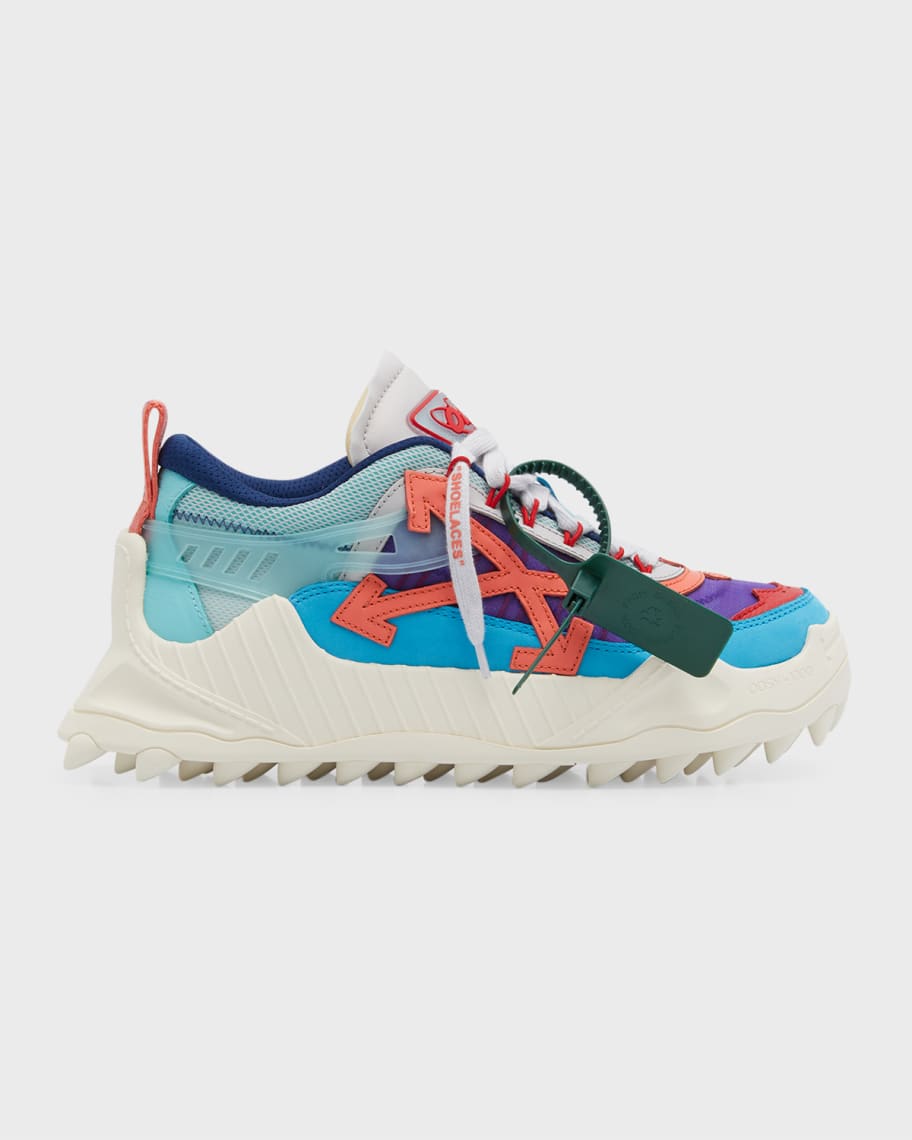 Off-White Men's Odsy 1000 Mixed Media Low-Top Sneakers | Neiman Marcus