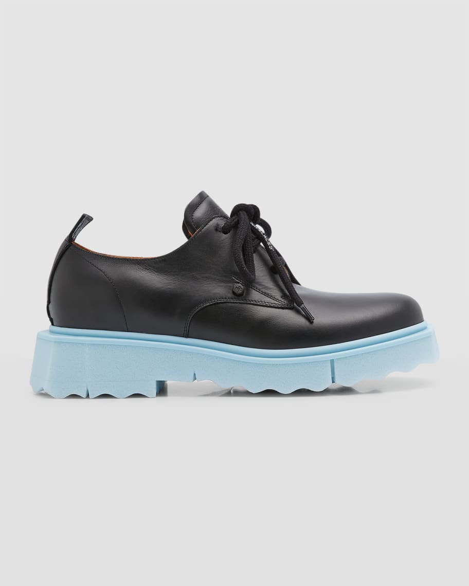 Off-White Men's Sponge Sole Leather Derby Shoes | Neiman Marcus