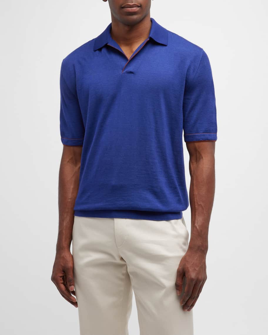 Palikir Cotton Jersey Polo T Shirt in Neutrals - Loro Piana