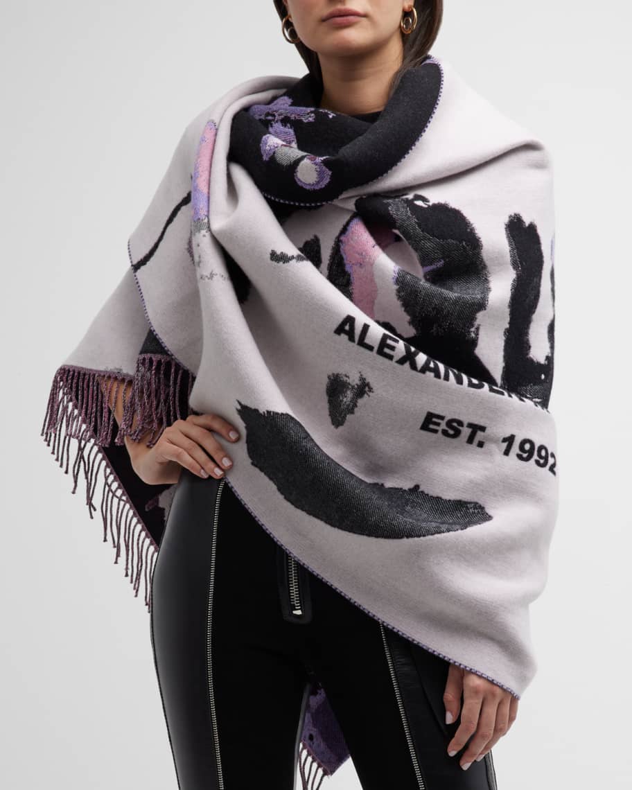 マフラー・ストール alexander mcqueen Embroidered wool blend blanket nm_4478348_100209_m