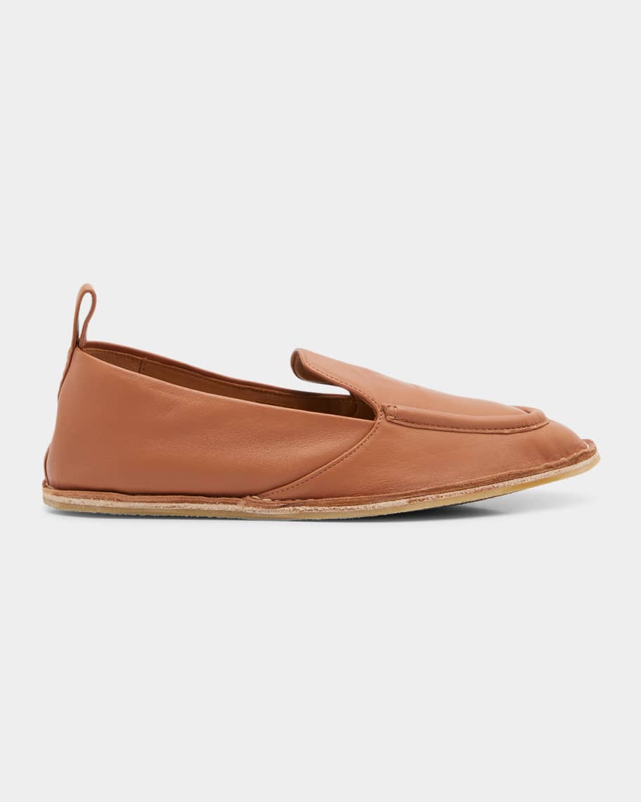 Dries Van Noten Leather Slip-On Flat Loafers | Neiman Marcus