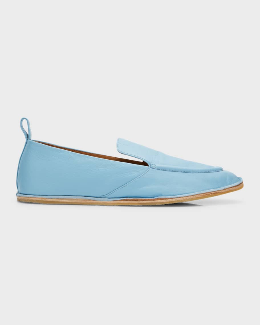 Dries Van Noten Leather SlipOn Flat Loafers Neiman Marcus