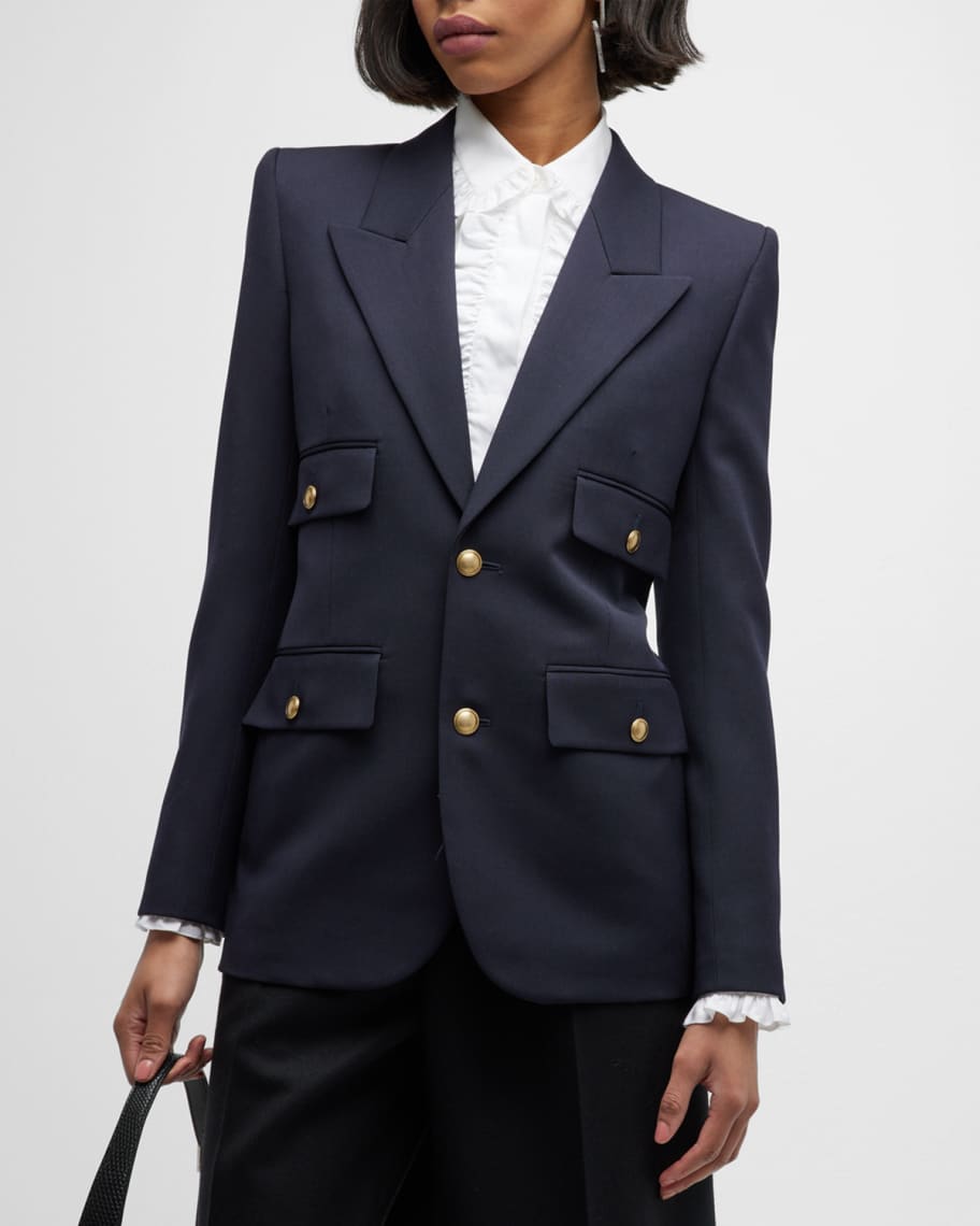 Saint Laurent 4-Pocket Blazer Jacket | Neiman Marcus