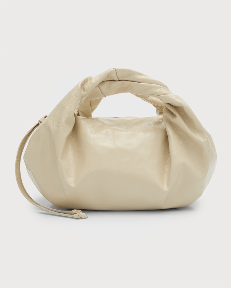 DRIES VAN NOTEN Crinkled patent-leather tote