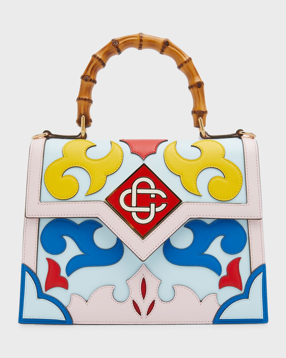 CASABLANCA Rodeo Jeanne Multicolor Top-Handle Bag | Neiman Marcus