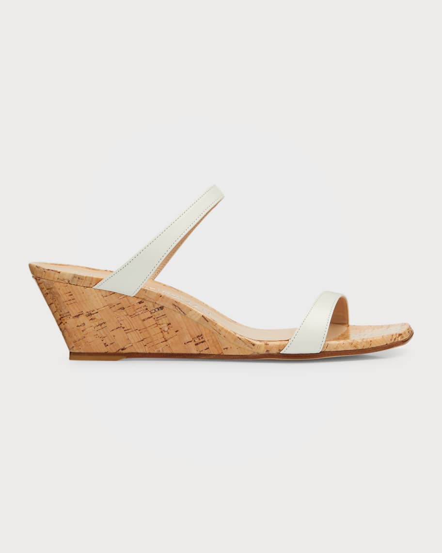 Image 1 of 6: Aleena Cork Wedge Slide Sandals