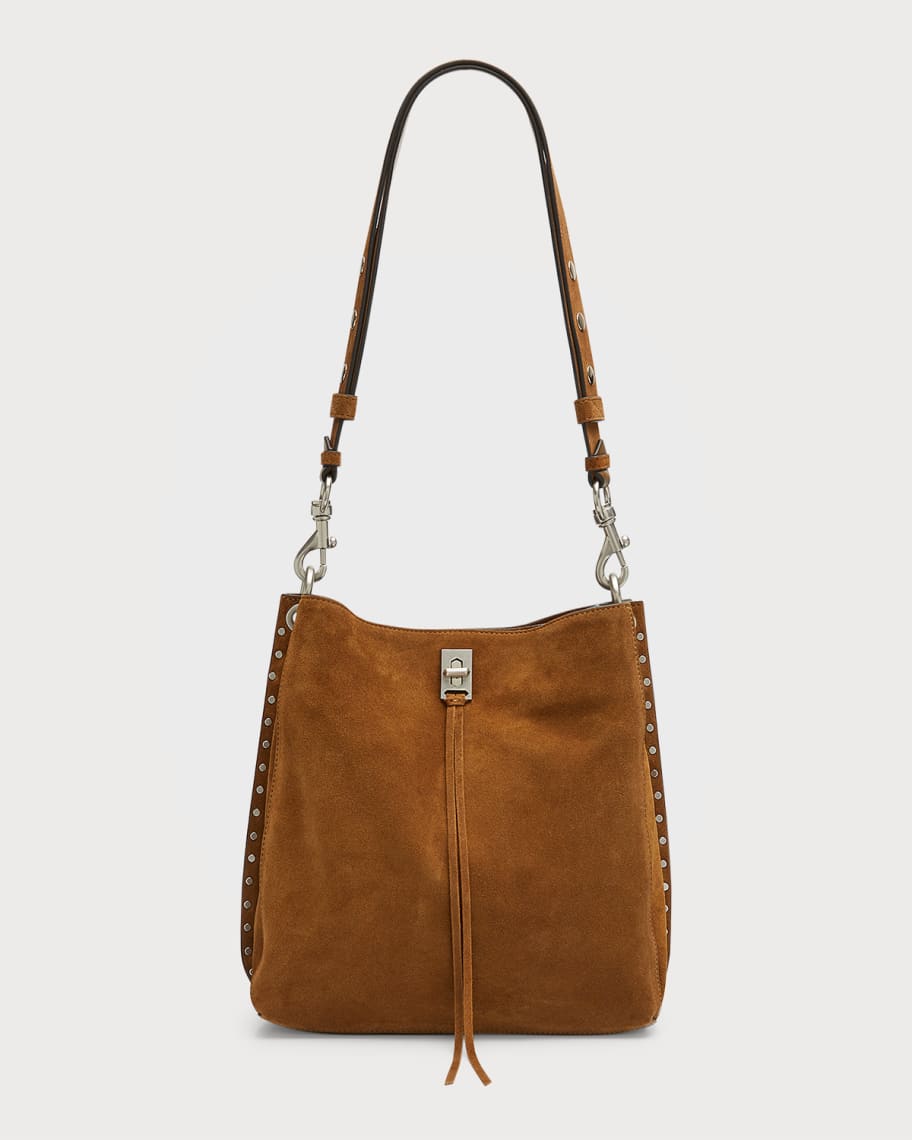 Marcelle Suede Tote Backpack In Chesnut