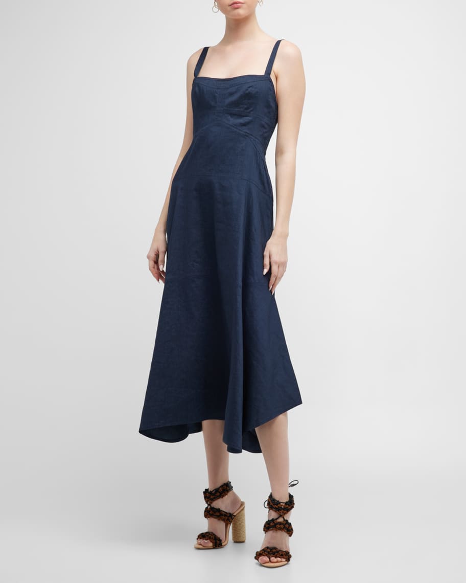 Cotton blend clearance handkerchief midi dress
